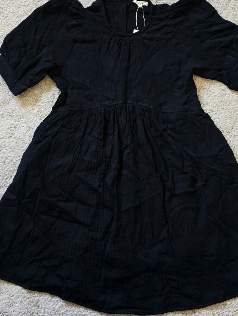Roolee Dress Womens Medium Black Gauze NWT